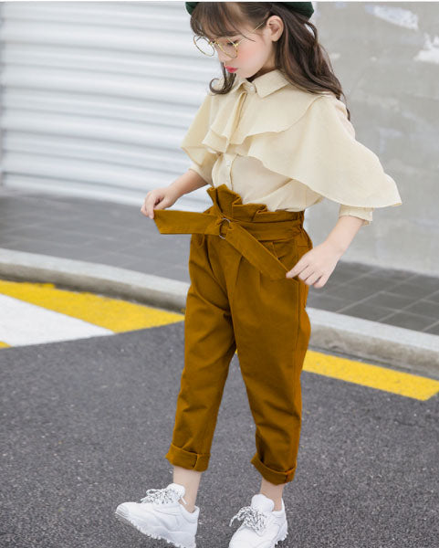 korian Style Shirt + Pants new style summer and winter dress for girls