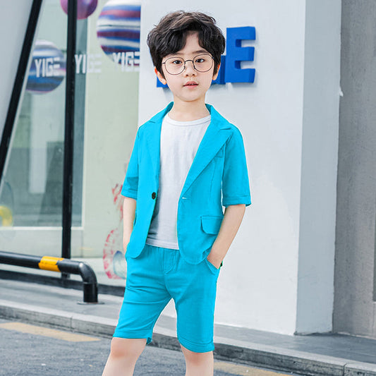 3pcs casual style coat+shirt with short Formal Dress for boys and girls