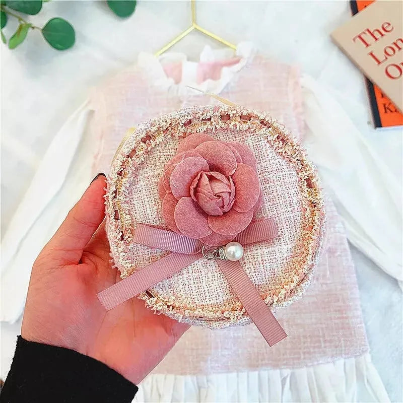 Flower style shoulder bag for girls