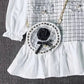 Flower style shoulder bag for girls