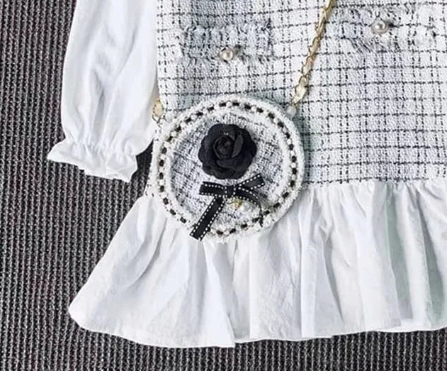 Flower style shoulder bag for girls