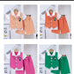 4186 Fake jacket style shirt with short+bow 3 pcs dress for boys