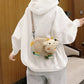 Crossbody bag cartoon cow shape with belt for girls