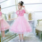 Stylish round neck sequin frock for girls