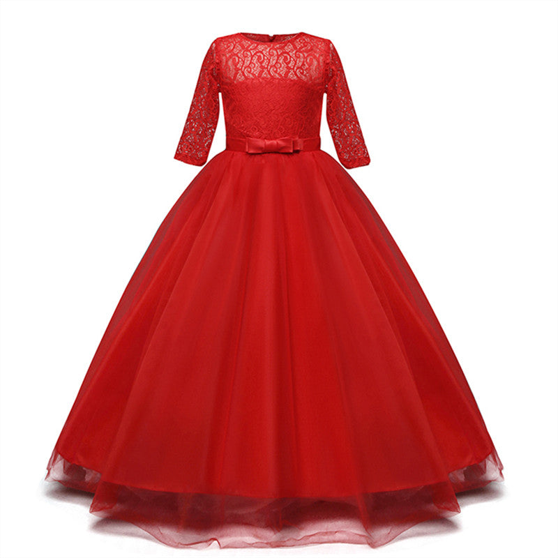 Fancy prom gown flower frock for girls