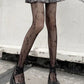 Cat style bottom hollow mesh tights for girls