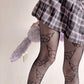 Cat style bottom hollow mesh tights for girls