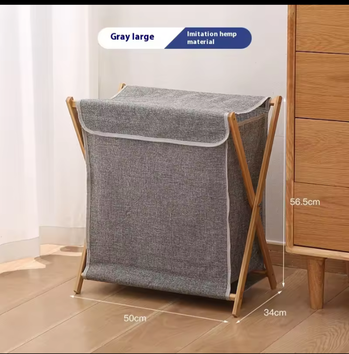Household laundry basket with clothes storage large size