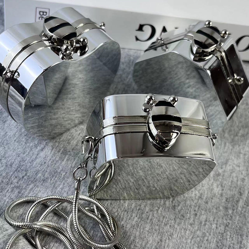 Mini glossy acrylic round small Stylish bag for girls