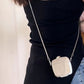 Mini glossy acrylic round small Stylish bag for girls