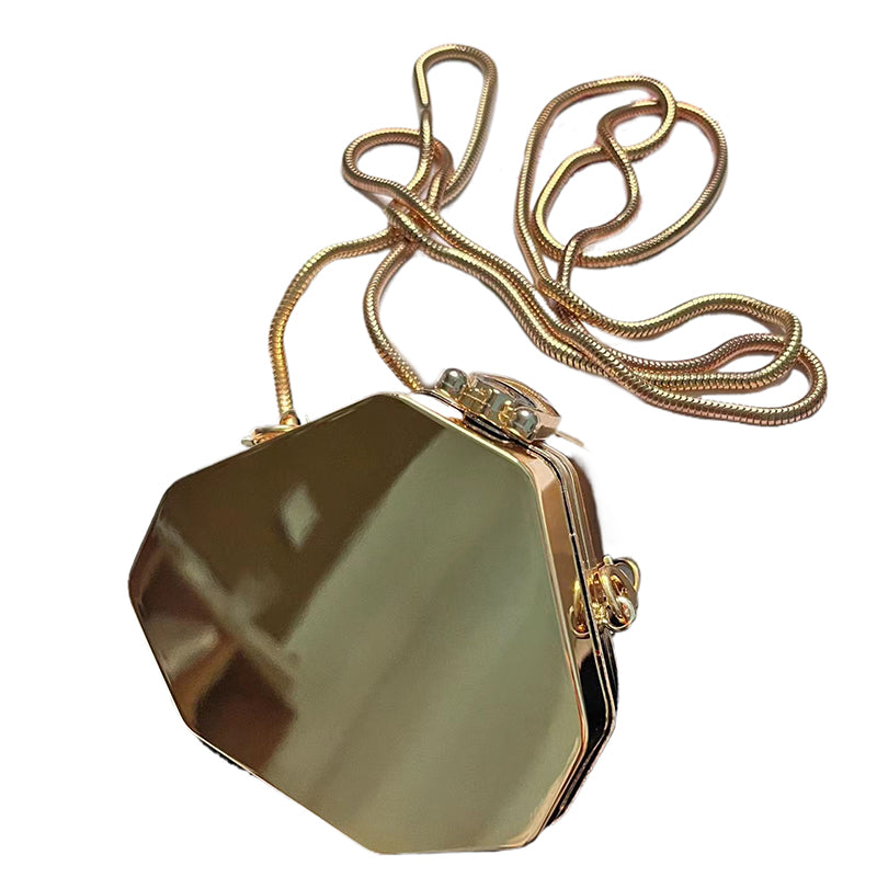 Mini glossy acrylic round small Stylish bag for girls