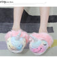 Girls shoes unicorn lovely warm furr slippers for girls 4 to 10 year