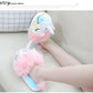 Girls shoes unicorn lovely warm furr slippers for girls 4 to 10 year