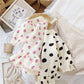 Baby clothes polka dot and strawberry clothe casual fleece dress for girls