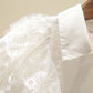 Children's Suit Flower Girl's Lace Doll Collar Long White Shirt with Bow Jeans Summer Suits Clothes for Kids