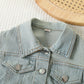 4517 Denim vest jacket + long sleeved 2 pcs dress for girls