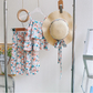 New fashion flower sling top+bow and pant 3 pcs dress for grils