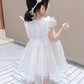 3d butterfly wing party frock for girls