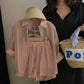 Breathable three piece set full sleeve shirt + vest + short dress girls
