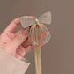 Diamond bow rhinestone tassel hairl clip for girls