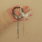 Wings pearl rhinestone hair clip for girls
