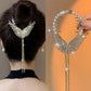 Wings pearl rhinestone hair clip for girls