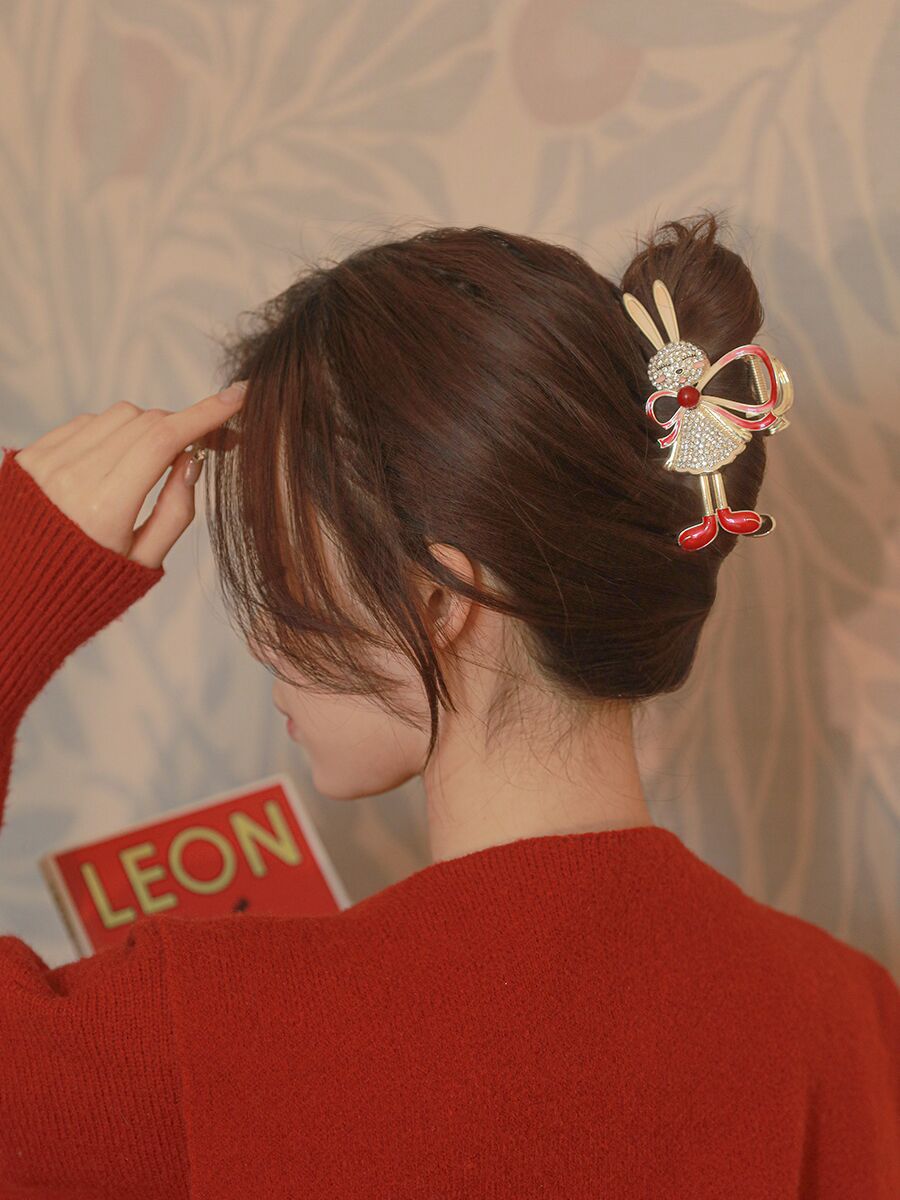 High grade glittering rhinestone hair clip for girls