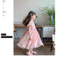 Western frock half sleeve floral printed frock for girls