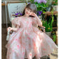 Western frock half sleeve floral printed frock for girls