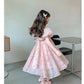 Western frock half sleeve floral printed frock for girls