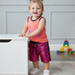 Cool Girl Printed Sleeveless Shirt with Sequins Shorts Summer Dress for Girls
