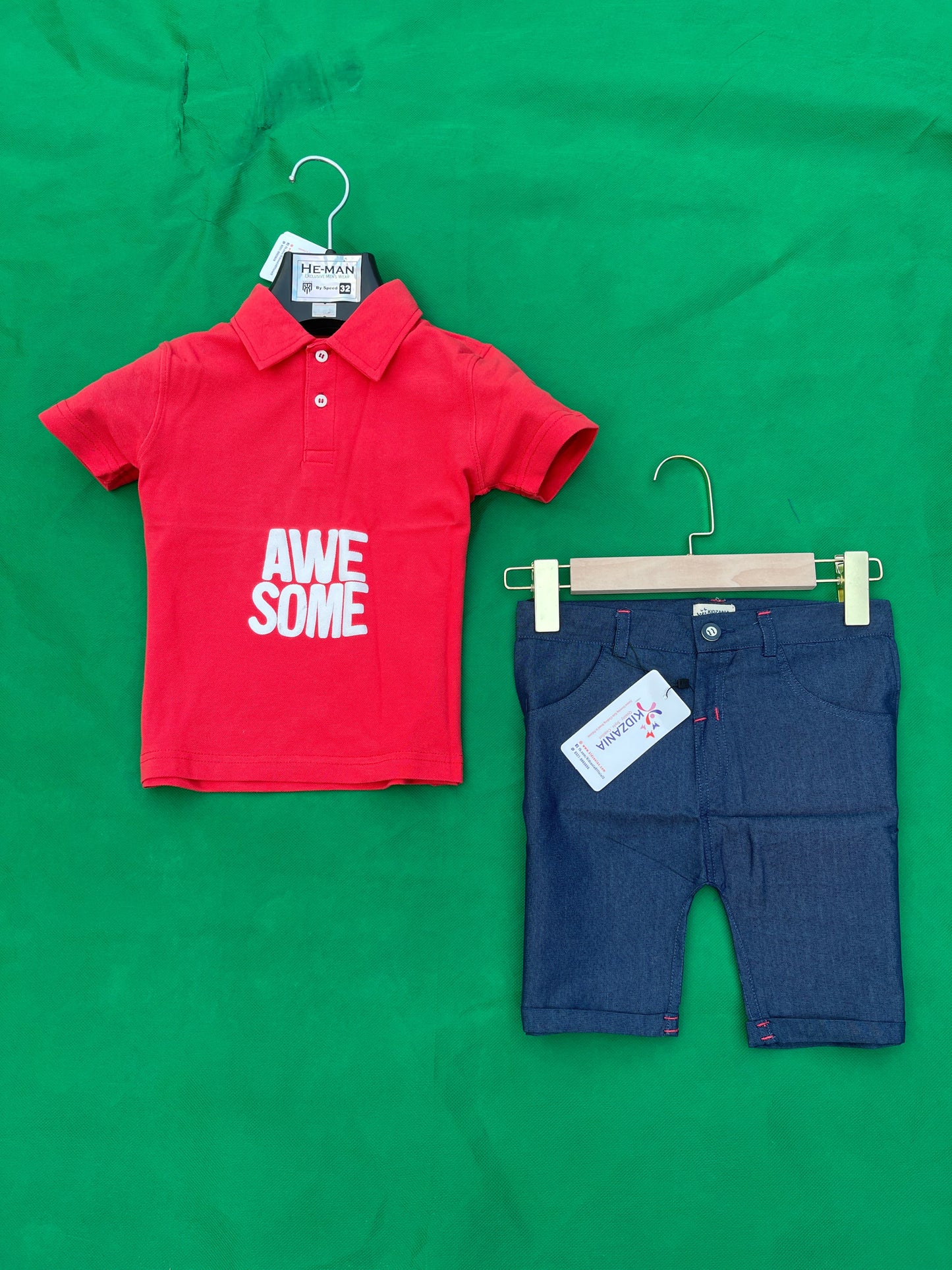 Casual Style Written Awesome In Shirt With Jeans Style Short For Boys & Girls