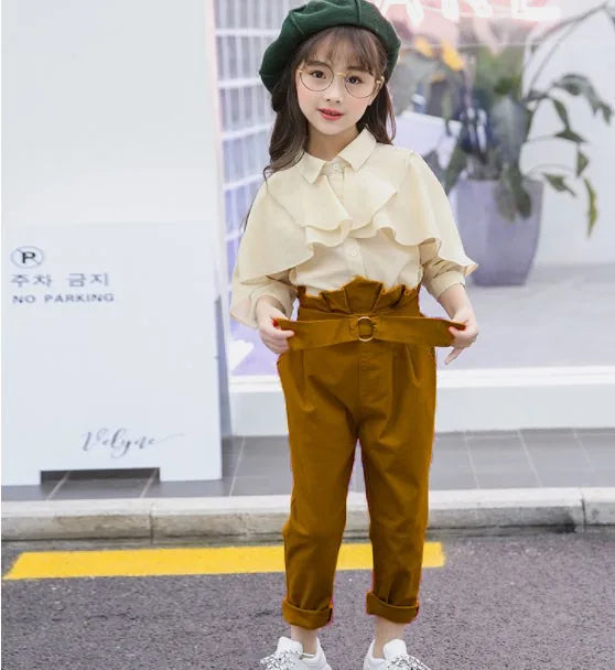 korian Style Shirt + Pants new style summer and winter dress for girls
