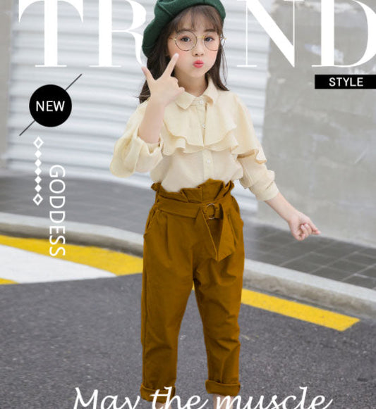 korian Style Shirt + Pants new style summer and winter dress for girls