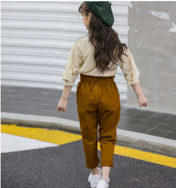 korian Style Shirt + Pants new style summer and winter dress for girls