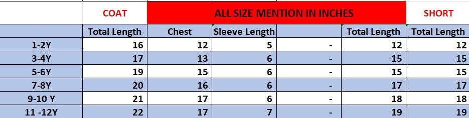 3pcs casual style coat+shirt with short Formal Dress for boys and girls