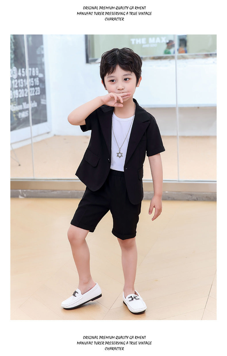 3pcs casual style coat+shirt with short Formal Dress for boys and girls