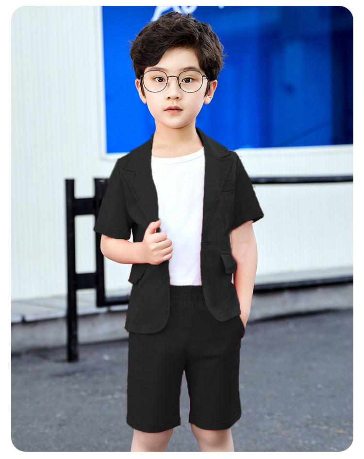 3pcs casual style coat+shirt with short Formal Dress for boys and girls