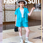 3pcs casual style coat+shirt with short Formal Dress for boys and girls