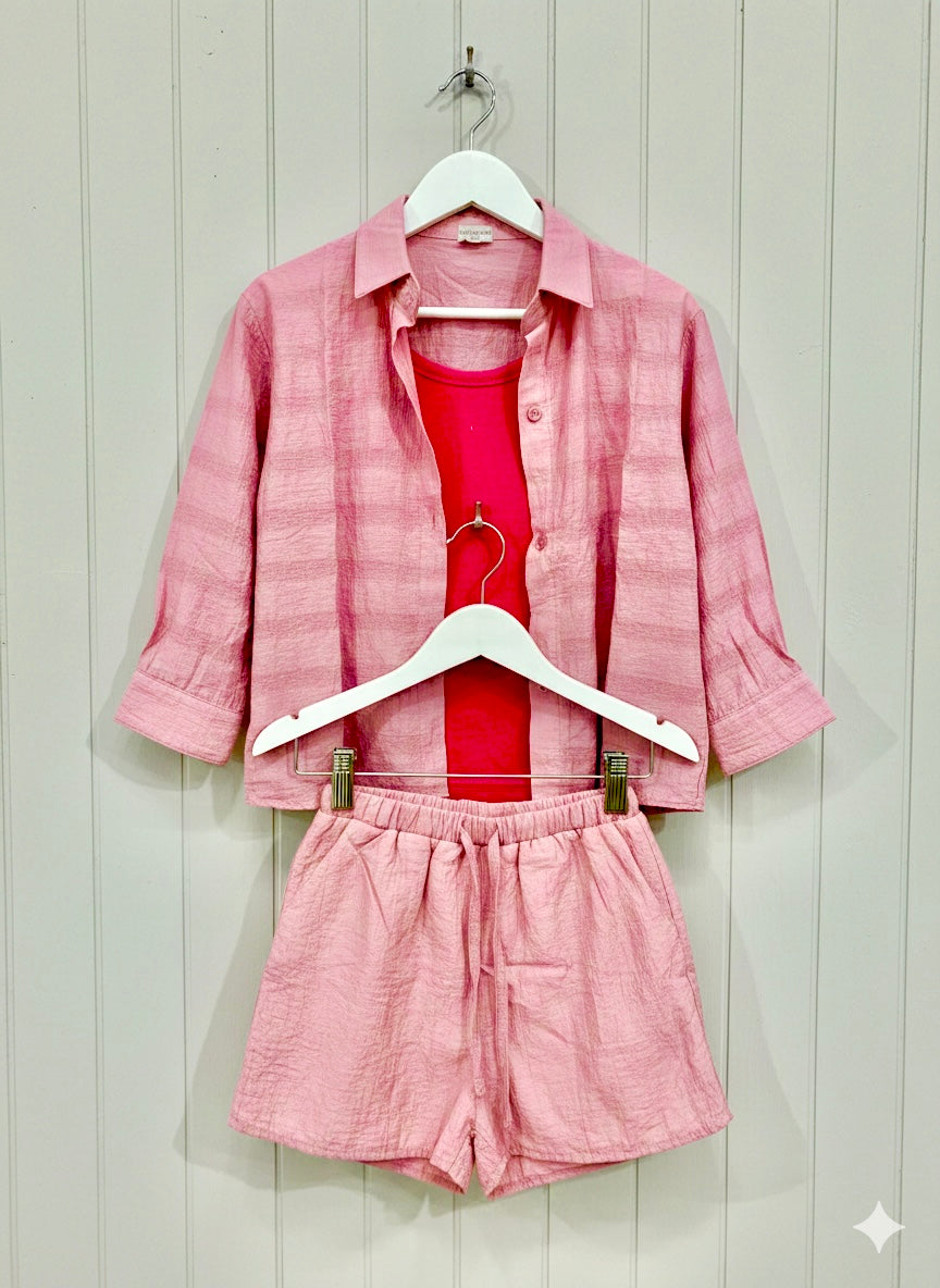 Breathable three piece set full sleeve shirt + vest + short dress girls