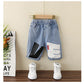Baby clothing half sleeve shirt with jeans short 2 piece set for boys