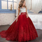 Kids wear Pakistan elegant party long tail sleeveless frock for girls