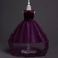 Infant clothing hook flower sleeveless long frock for girls