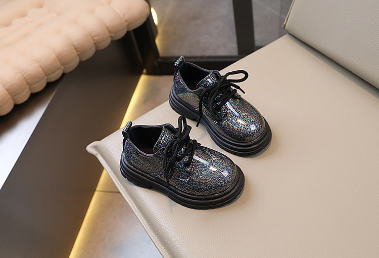 Girls shoes flate shoe round tor non-slip boys and girls