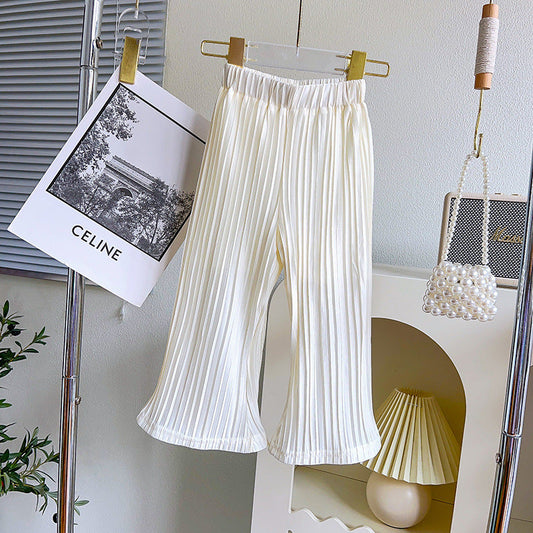 Kids fashion girls flower sleeveless shirt and pant dress for girls