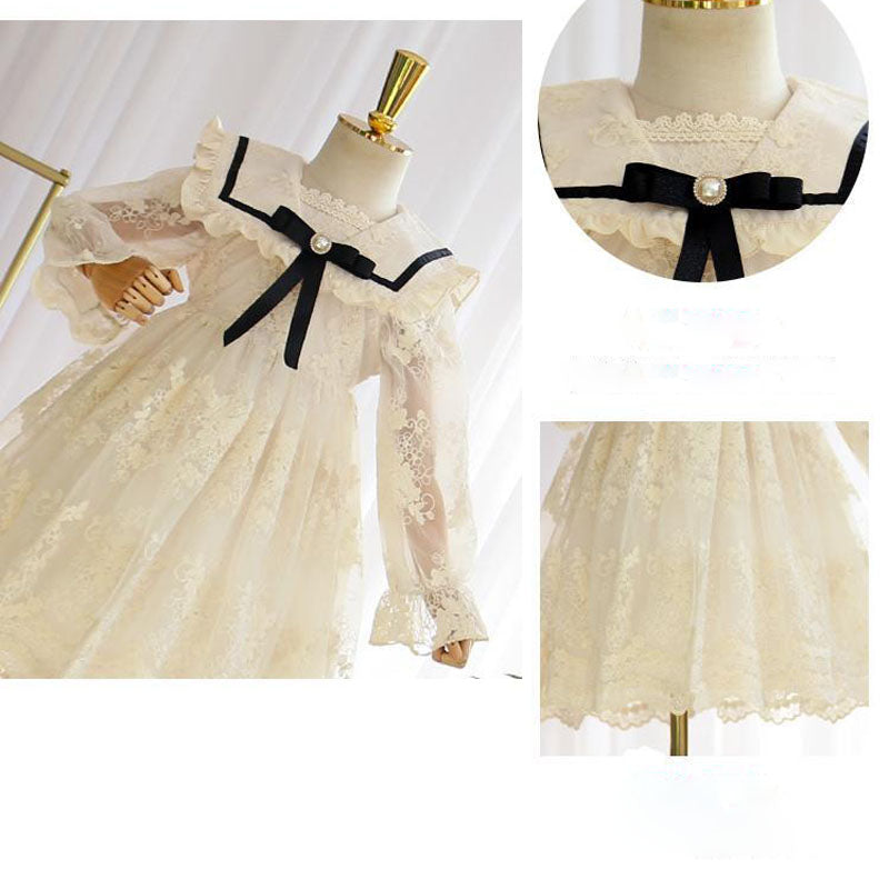 4705 Infant clothing fairy outwear bow design princess frock for girls