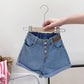 Baby products online striped shirt+tank top with denim short 3 piece dress for girls