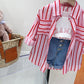 Baby products online striped shirt+tank top with denim short 3 piece dress for girls