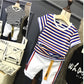 Summer Kid’s Short Sleeve T-shirt Classic Striped Top for Boys and Girls