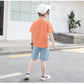 Boys clothes Pakistan cartoon print t-shirt + denim short dress for boys